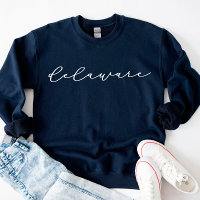 Delaware Script Staat Women's Sweatshirt