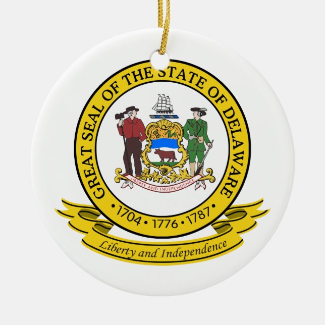 Delaware-Siegel Keramikornament (Vorne)