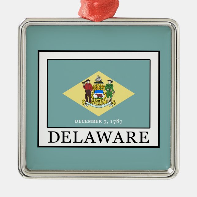 Delaware Silbernes Ornament (Vorne)