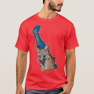 Delaware Staat Mammal Gray Fox Oversifiziert T-Shirt