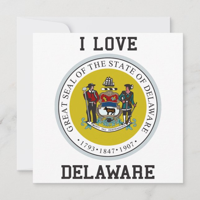 Delaware Staat Siegel Einladung (Vorderseite)