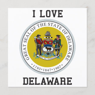 Delaware Staat Siegel Einladung