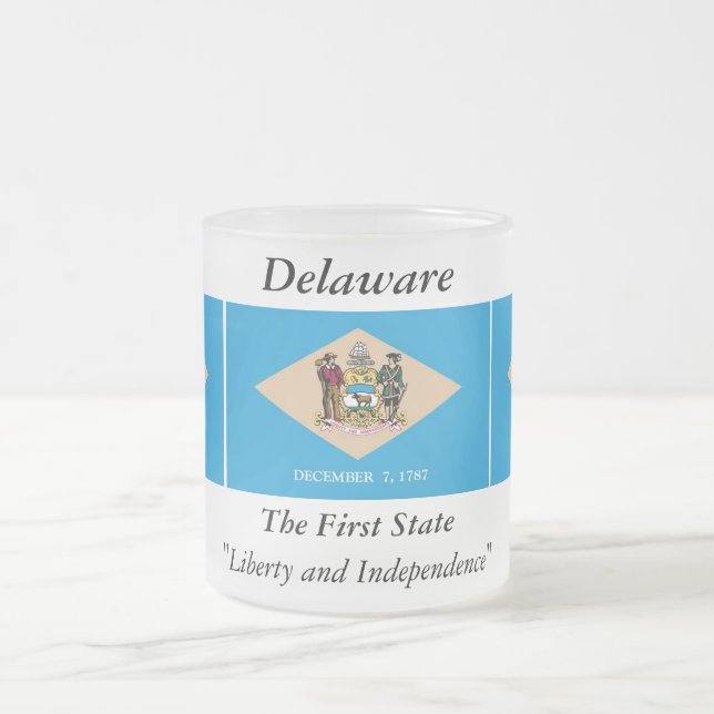 Delaware-Staats-Flagge Mattglastasse (Mittel)