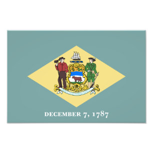 Delaware Staatsflagge Fotodruck
