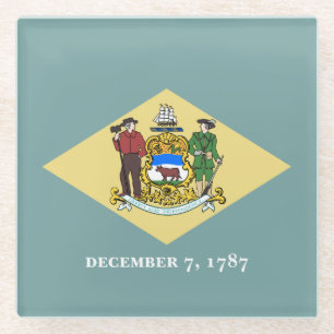 Delaware Staatsflagge Glasuntersetzer