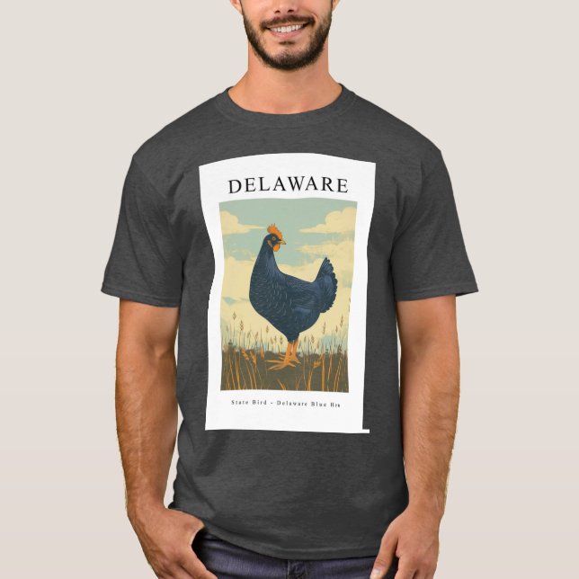 DELAWARE State Bird Delaware Blue Hen T-Shirt (Vorderseite)