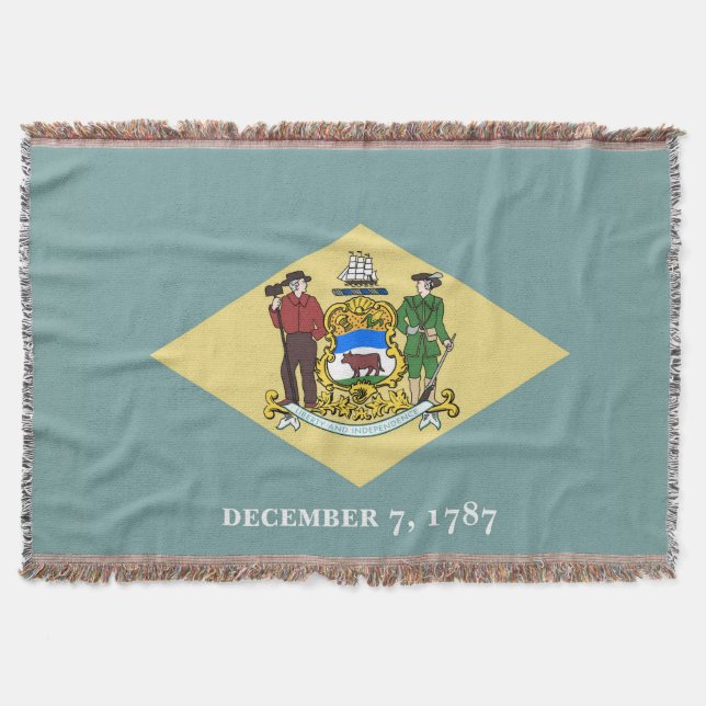 Delaware State Flag Print Patriotic Decke (Vorderseite)