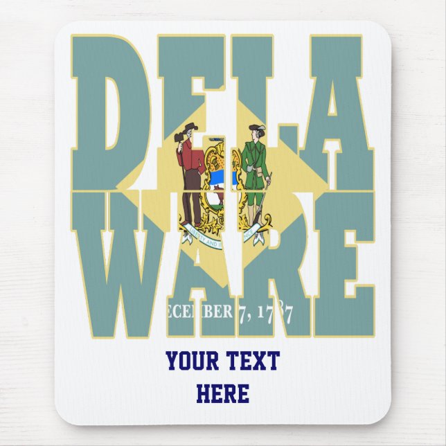 Delaware state flag text mousepad (Vorne)