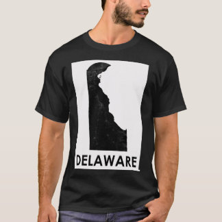 Delaware-Straßenkarten-Kunst übergroß T-Shirt