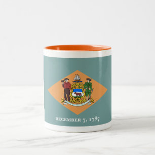 Delaware The Diamond US-Staatsflagge Zweifarbige Tasse