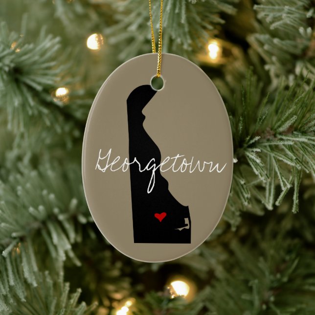 Delaware Town Keramik Ornament (Baum)