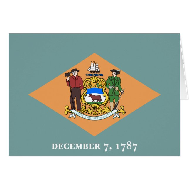 Delaware, US-Staatsflagge der Diamond (Vorderseite (Horizontal))