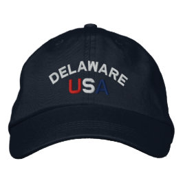 Delaware USA bestickt Navy Hat Bestickte Kappe