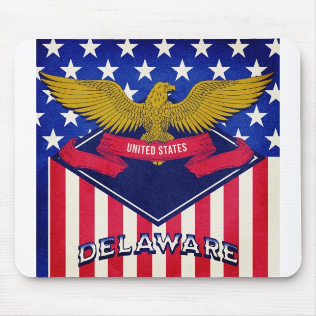Delaware USA Flag Mousepad (Vorne)