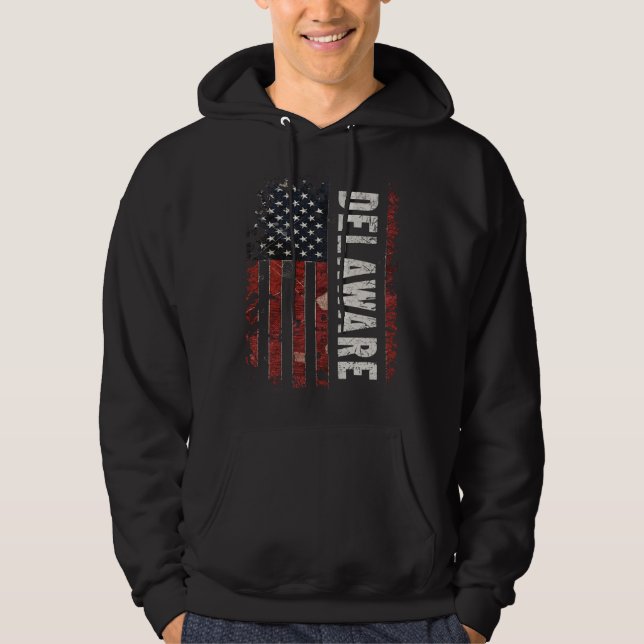 Delaware USA-Flagge Hoodie (Vorderseite)