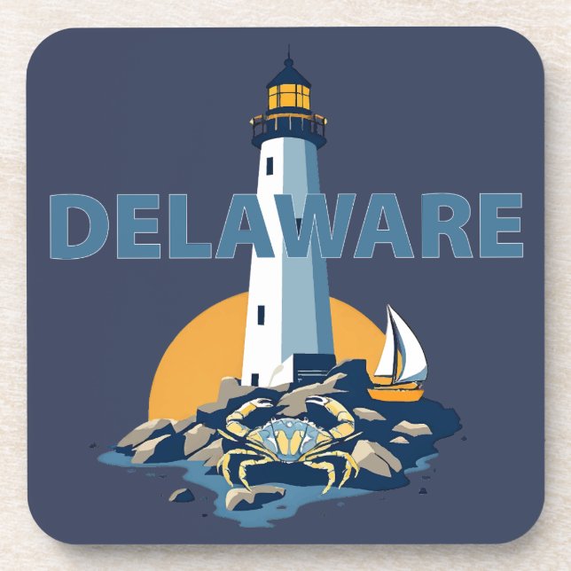 Delaware, USA Getränkeuntersetzer (Vorderseite)