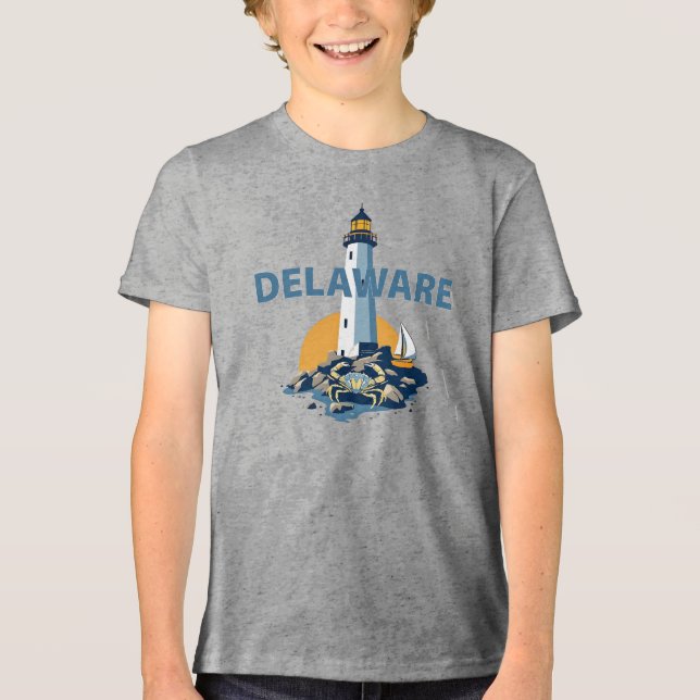 Delaware, USA Tri-Blend Shirt (Vorderseite)