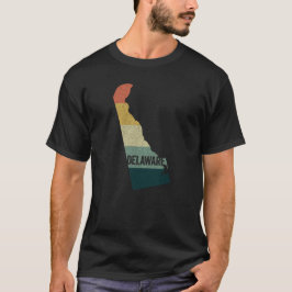 Delaware Vintag Retro Sunset Colors T-Shirt