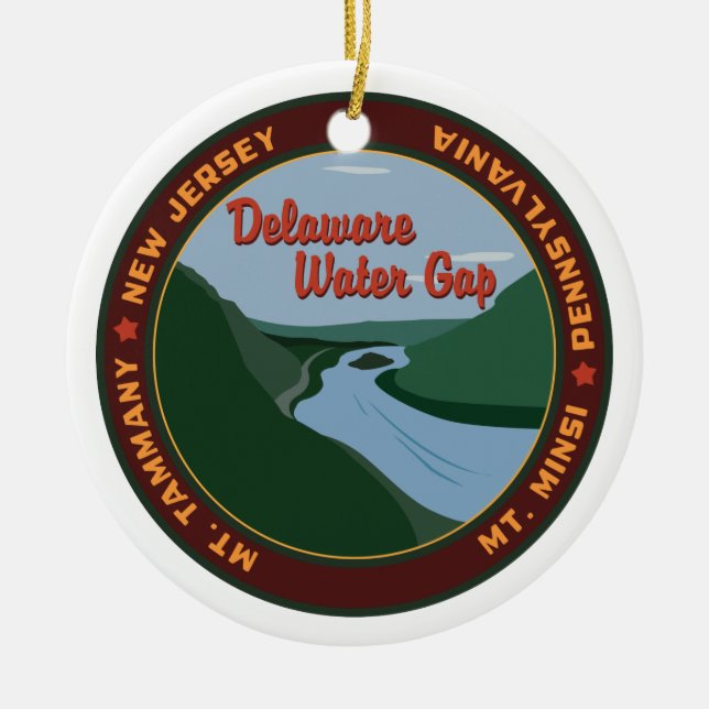 Delaware Water Gap Keramikornament (Vorne)