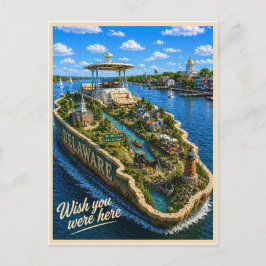 Delaware | Wish You Were Here | State-Serie Postkarte