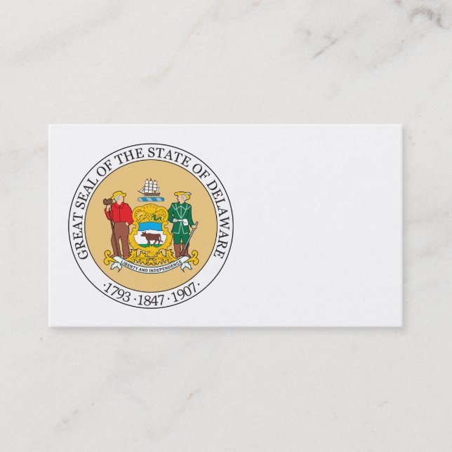 Delaware-Zeichen Visitenkarte (Vorderseite)