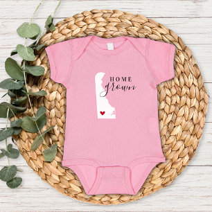 Delaware Zuhause Grown Staat T-Shirt Baby Strampler