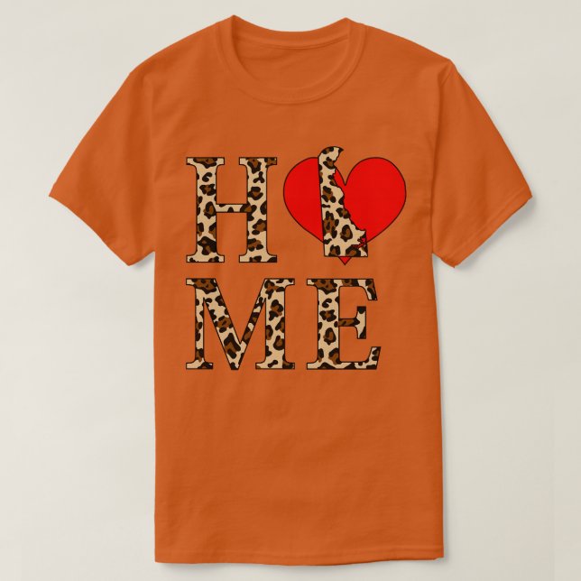 Delaware Zuhause Leopard Print T-Shirt (Design vorne)