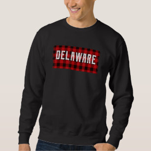 Delaware Zuhause Roots Staat Heart Red Kariert Sweatshirt