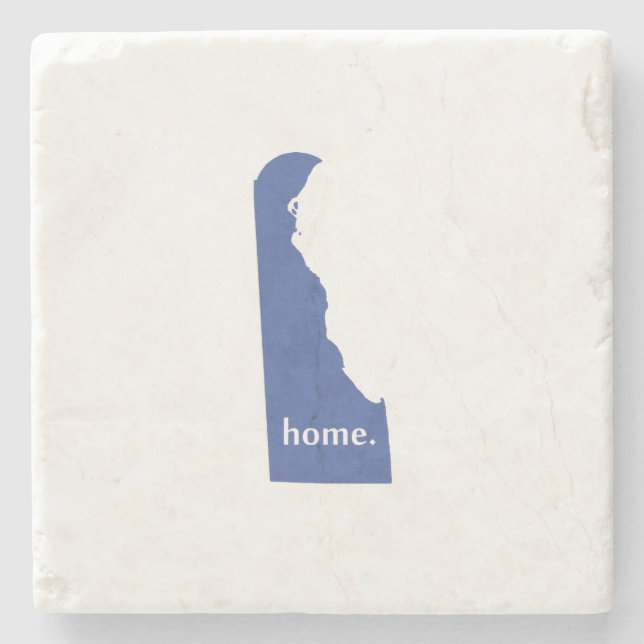 Delaware Zuhause Silhouette Staat Karte Steinuntersetzer (Vorderseite)