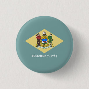 Delawarean Flag, Flag Delaware Button