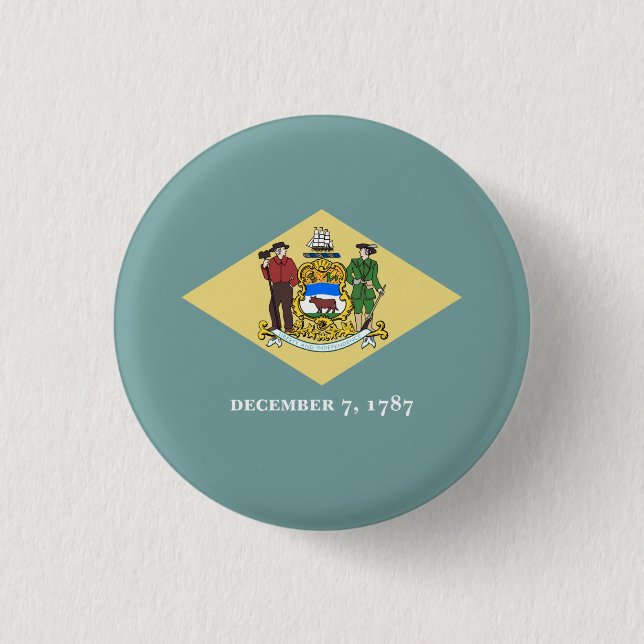 Delawarean Flag, Flag Delaware Button (Vorderseite)