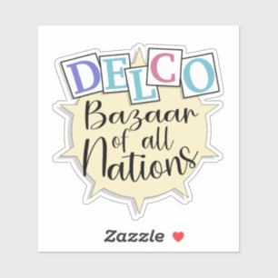 Delco-Basar aller Nationen Aufkleber