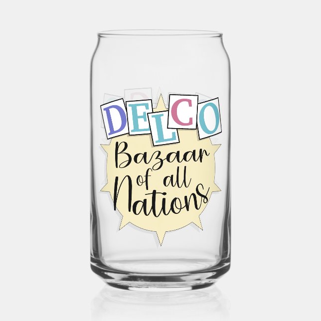 Delco-Basar aller Nationen Dosenglas (Vorderseite)