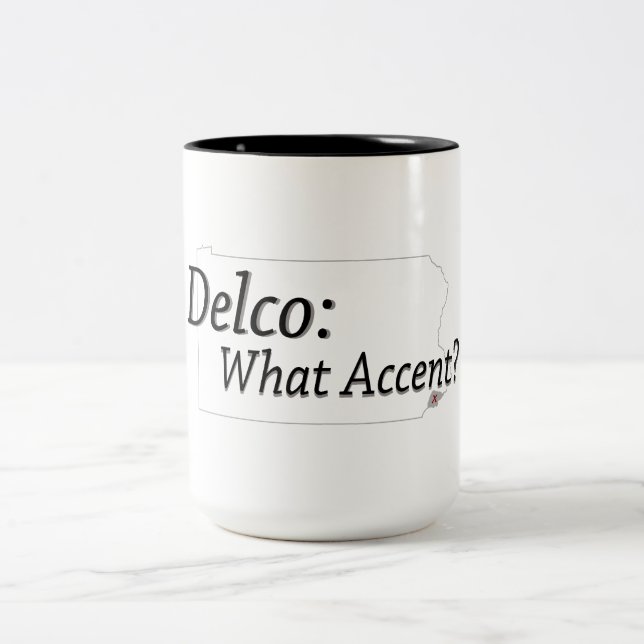 Delco - Was für Akzent? Zweifarbige Tasse (Mittel)