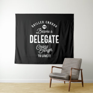 Delegierte Job Titel T-Shirt Geschenke Männer Frau Wandteppich