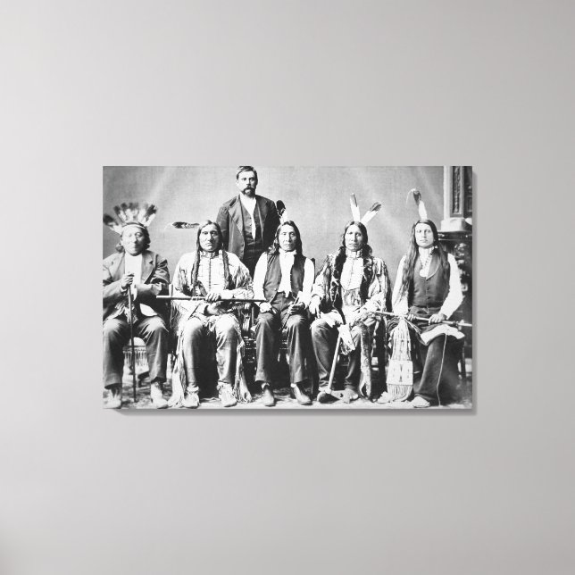 Delegiof Sioux chiefs, led by Red Cloud (1822) Leinwanddruck (Vorderseite)