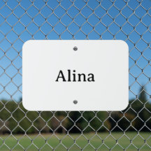 delete text add own design 18" x 12" Metal Parking