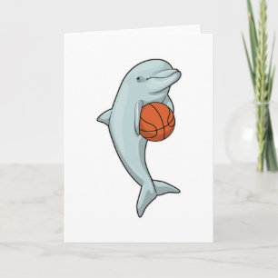 Delfin beim Basketball-Sport Karte