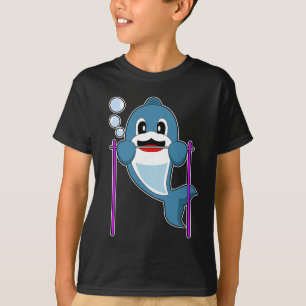 Delfin Bodybuilder Klimmzüge T-Shirt