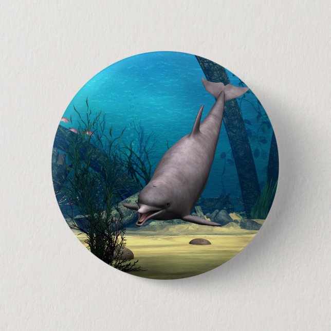 Delfin Button (Vorderseite)
