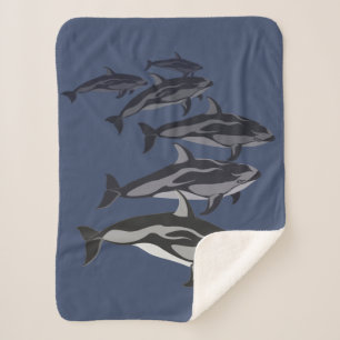 Delfin Decke Weißer Seiten-Delfin Sherpa-Decke Sherpadecke
