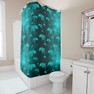 Delfin, Fisch, Natur, Wasser, Design, schön, Duschvorhang