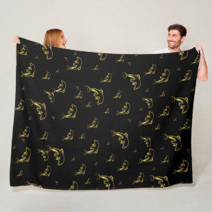 Delfin, Fisch, Natur, Wasser, Design, schön Fleecedecke