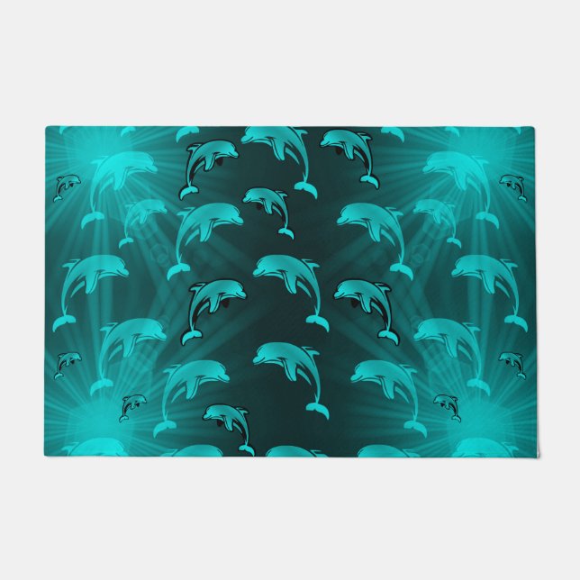 Delfin, Fisch, Natur, Wasser, Design, schön, Fußmatte (Vorderseite)