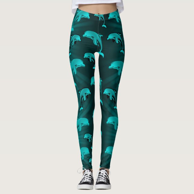Delfin, Fisch, Natur, Wasser, Design, schön, Leggings (Vorderseite)