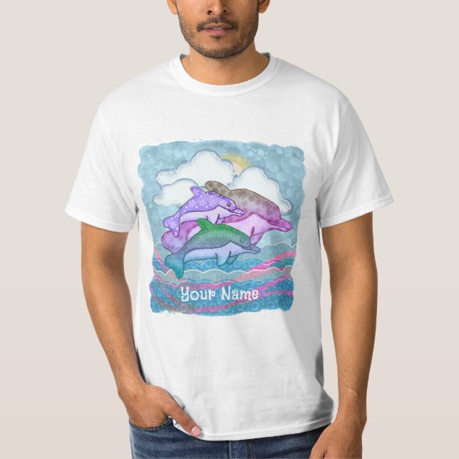 Delfin Freude T-Shirt (Vorderseite)
