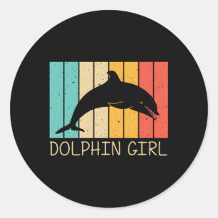 Delfin für Delphine Beluga Whale Sea Animal Runder Aufkleber