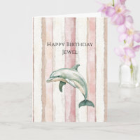 Delfin-Geburtstag mit rosa Elfenbein-Cremestreifen