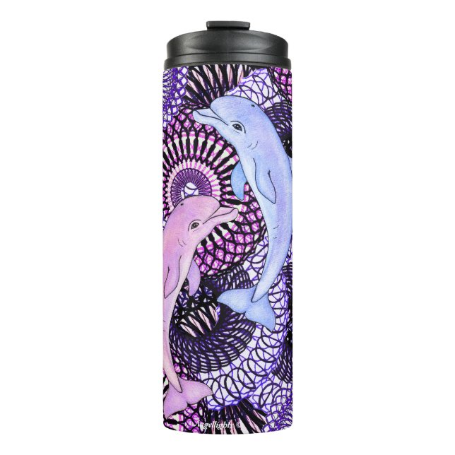 Delfin-Harmonie Thermosbecher (Vorderseite)