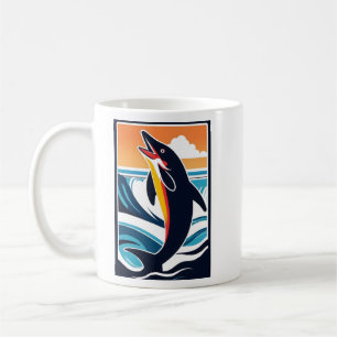 Delfin im Meer - Leben in der Meere Kaffeetasse